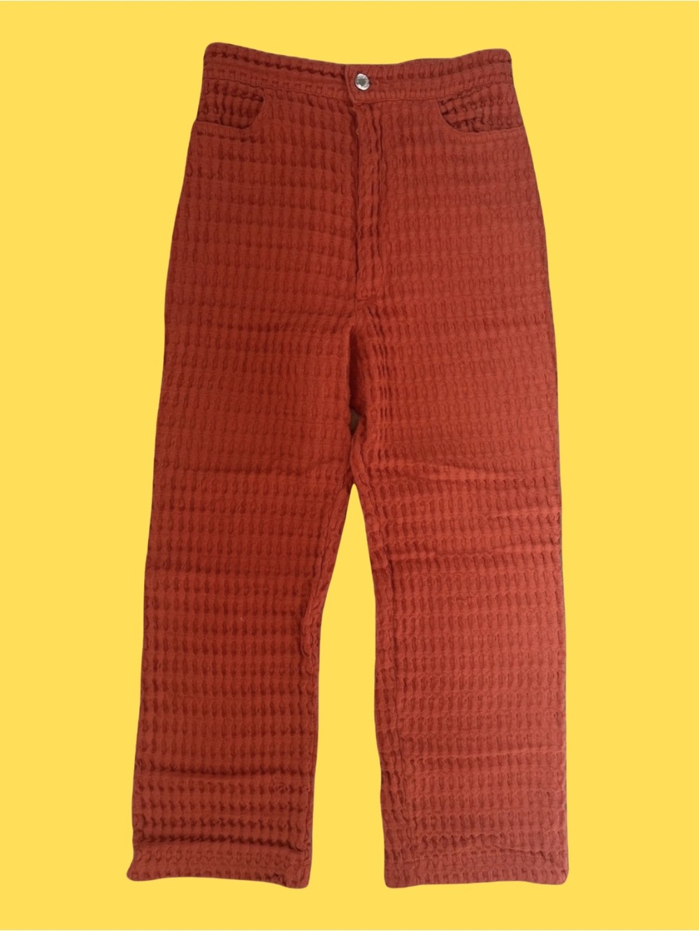 Aniela Parys High-Waist Effy Waffle Pants - Size 28 - Small